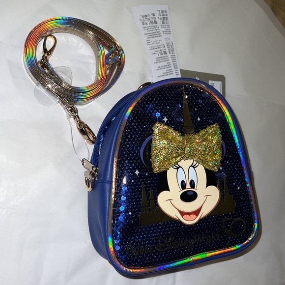 Disney Minnie Mouse Sequined CrossbodyBag 50th Anniversary - Picture 4 of 16